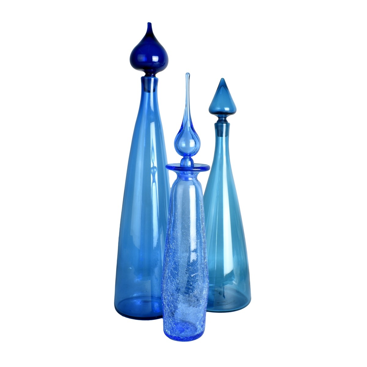 Blenko Glass Vessels with Stoppers