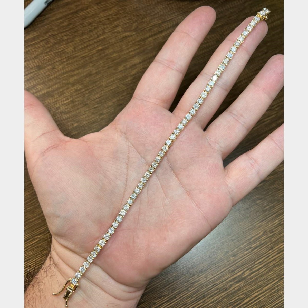 Diamond and 14K Tennis Bracelet