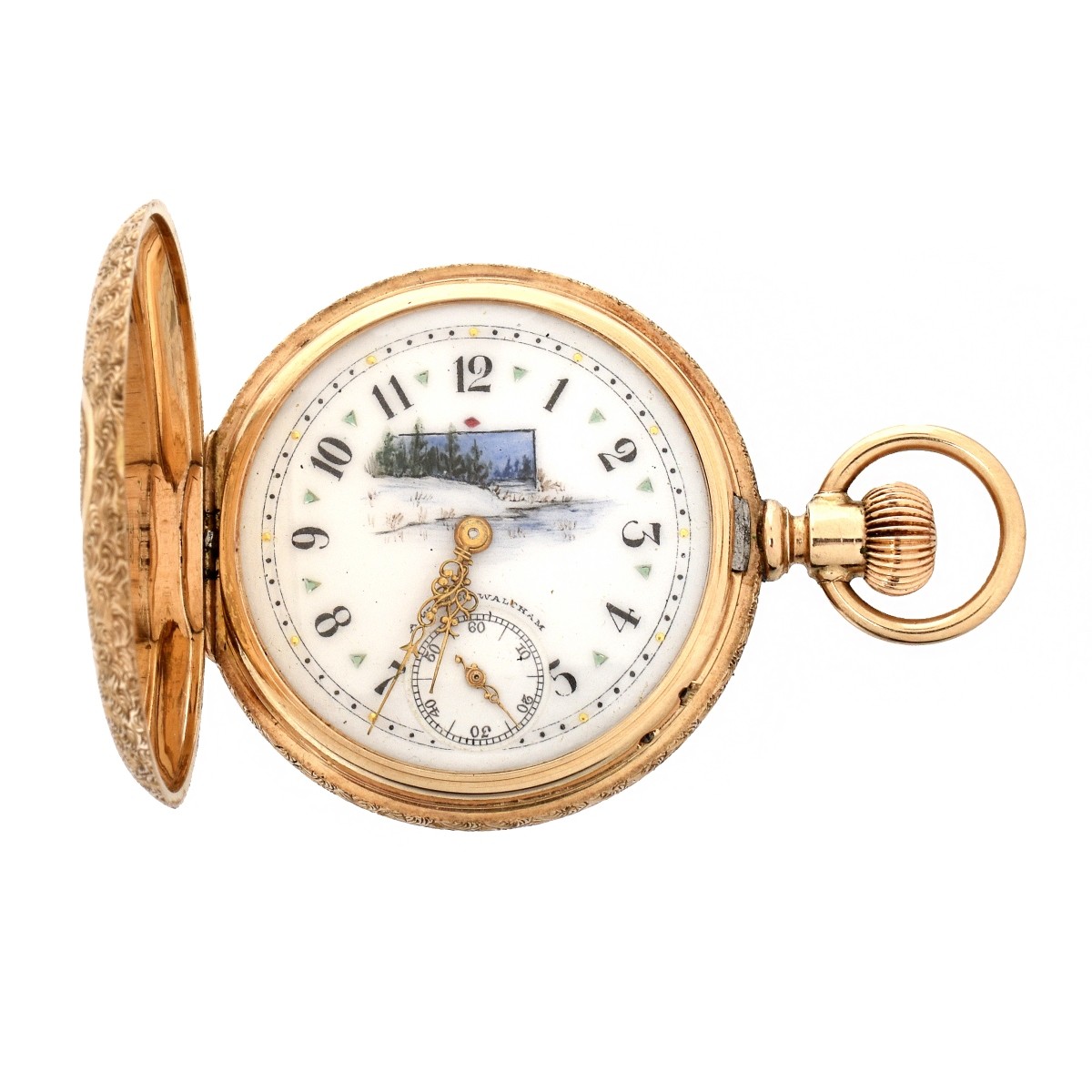 Lady Waltham 14K Pocket Watch