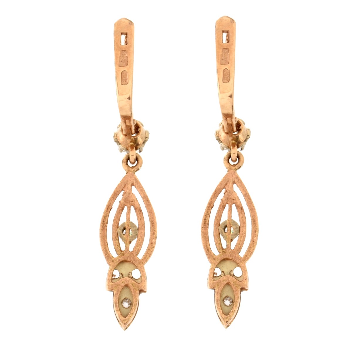 Diamond and 14K Earrings