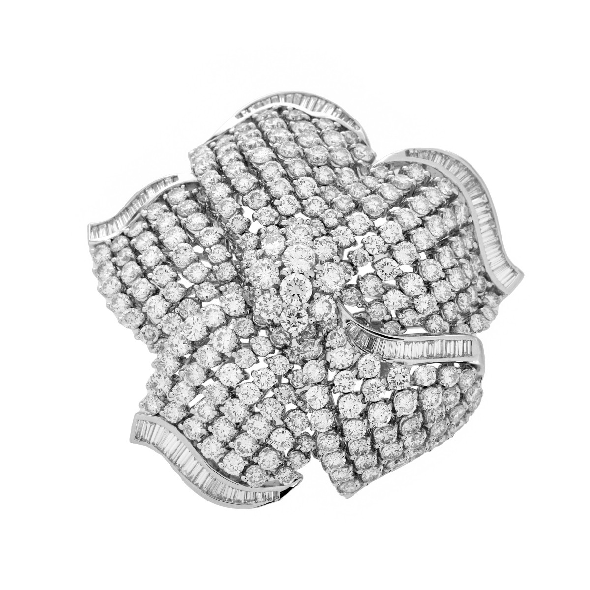 Diamond and 18K Brooch