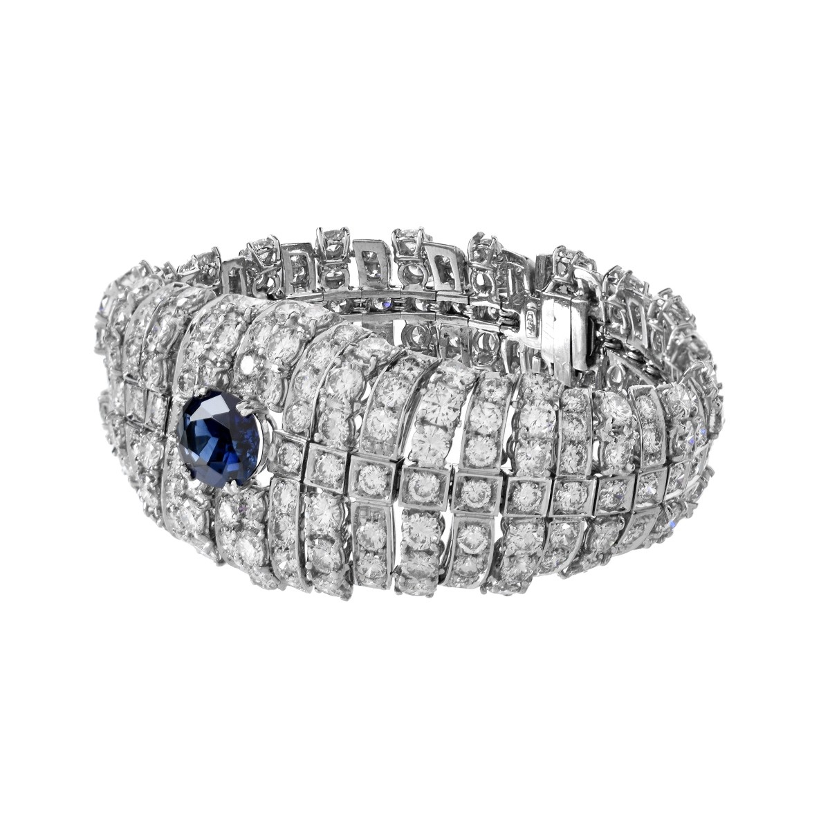 Diamond, Sapphire and 18K Bracelet