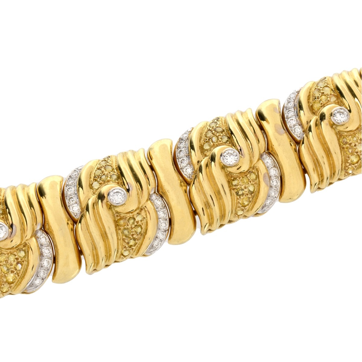 Diamond, Sapphire and 18K Bracelet