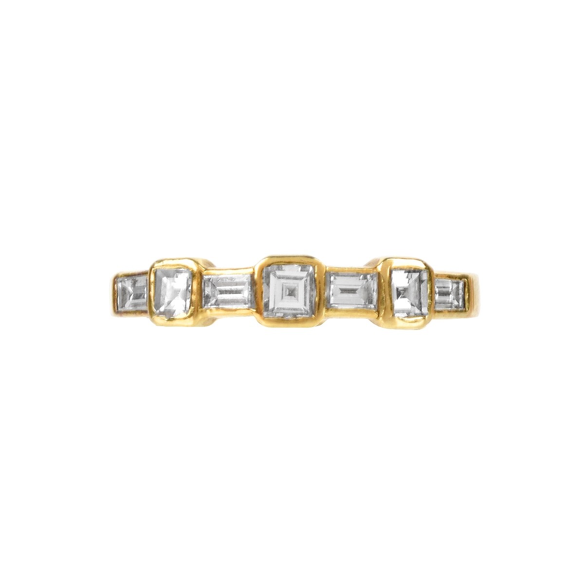Deco Diamond and 18K Ring