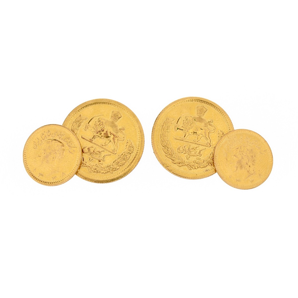Persian Gold Coin Cufflinks