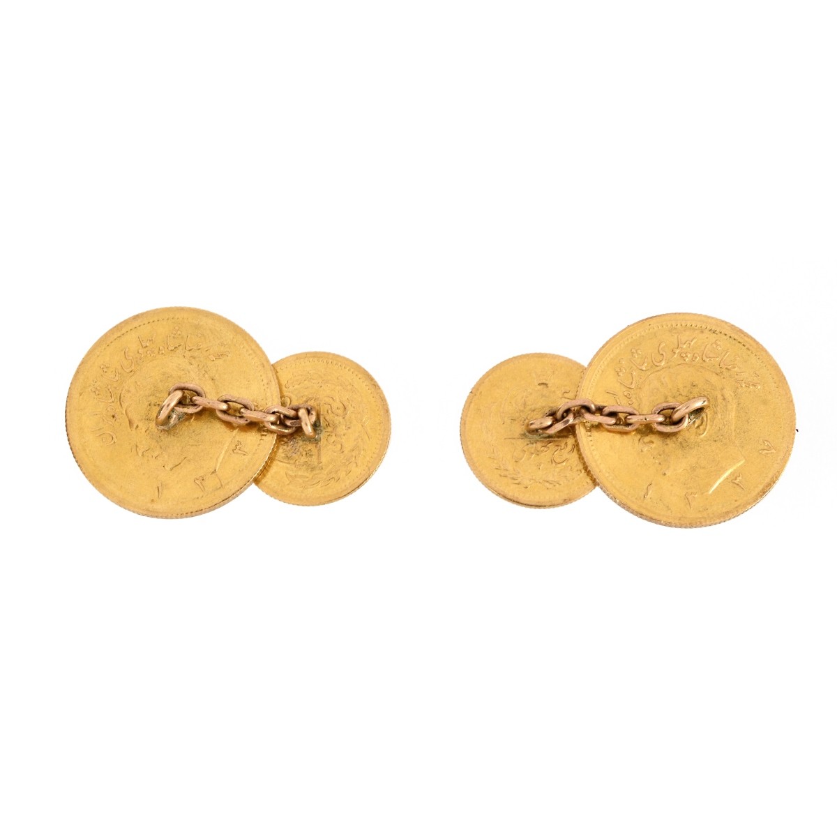 Persian Gold Coin Cufflinks