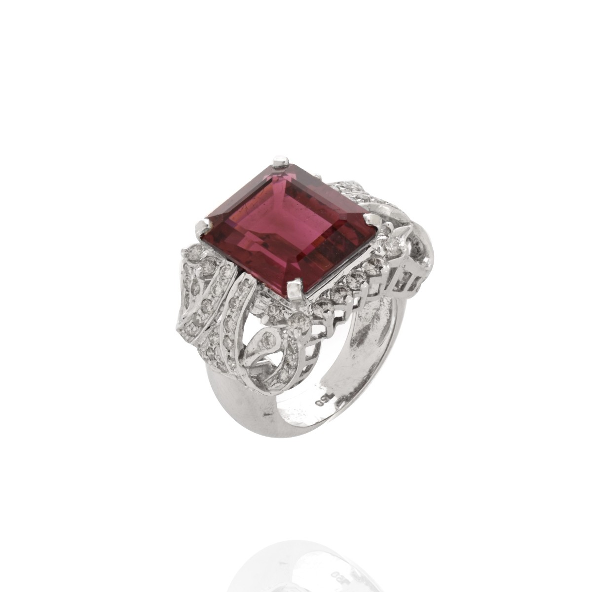 Tourmaline, Diamond and 18K Ring