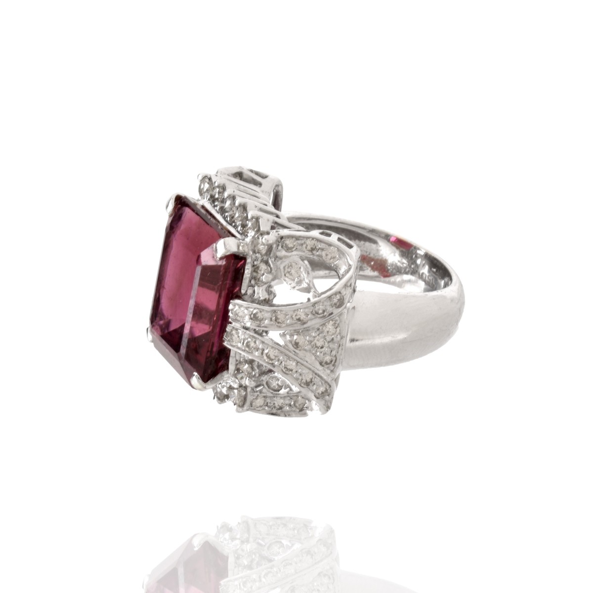 Tourmaline, Diamond and 18K Ring