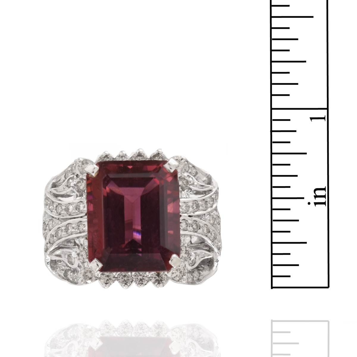 Tourmaline, Diamond and 18K Ring