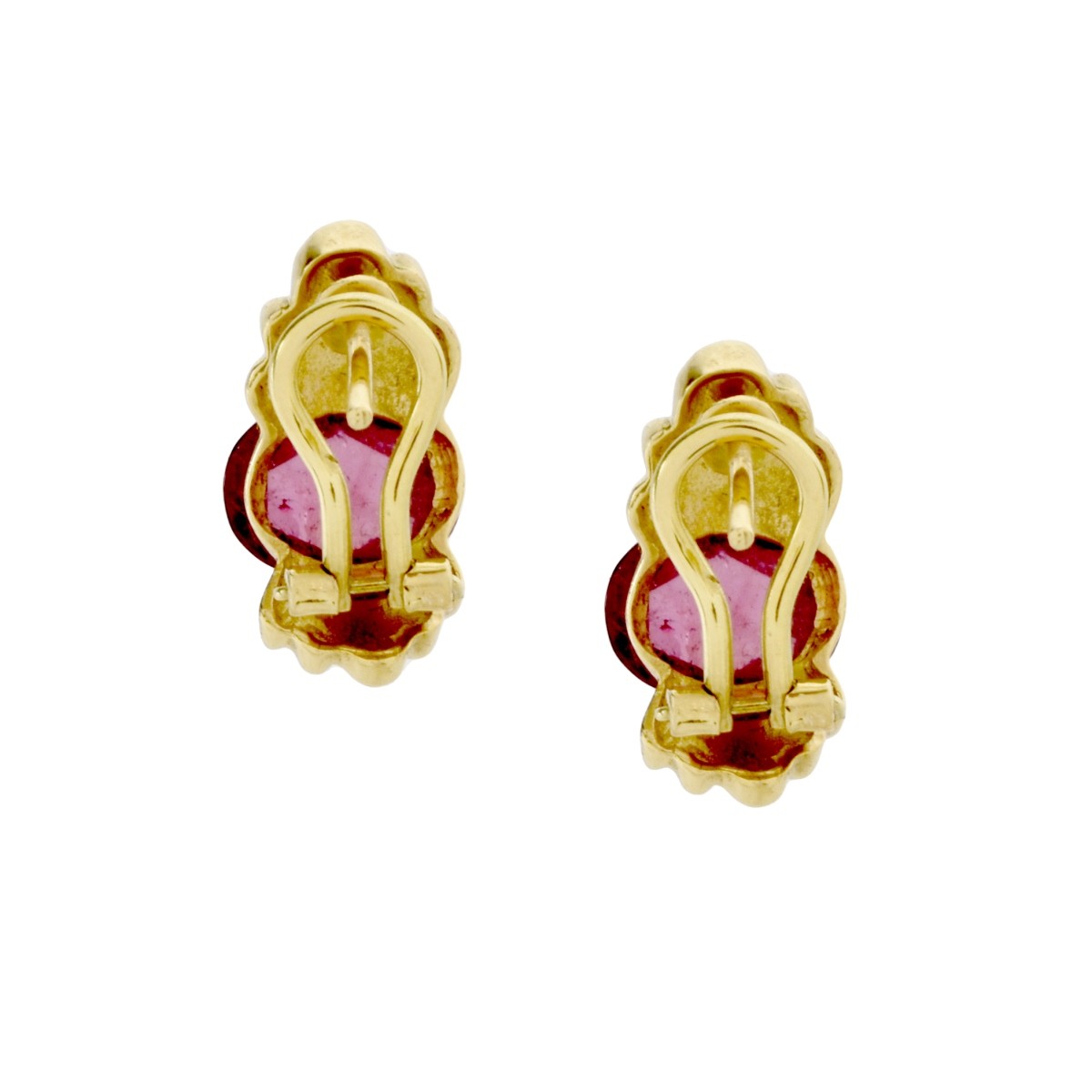 GIA Tourmaline and 18K Earrings