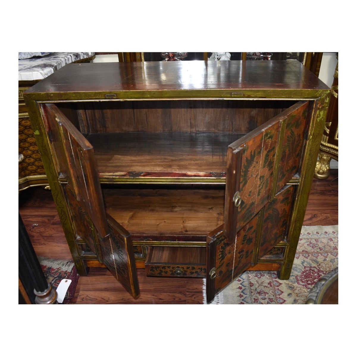 Tibetan Paneled Cabinet