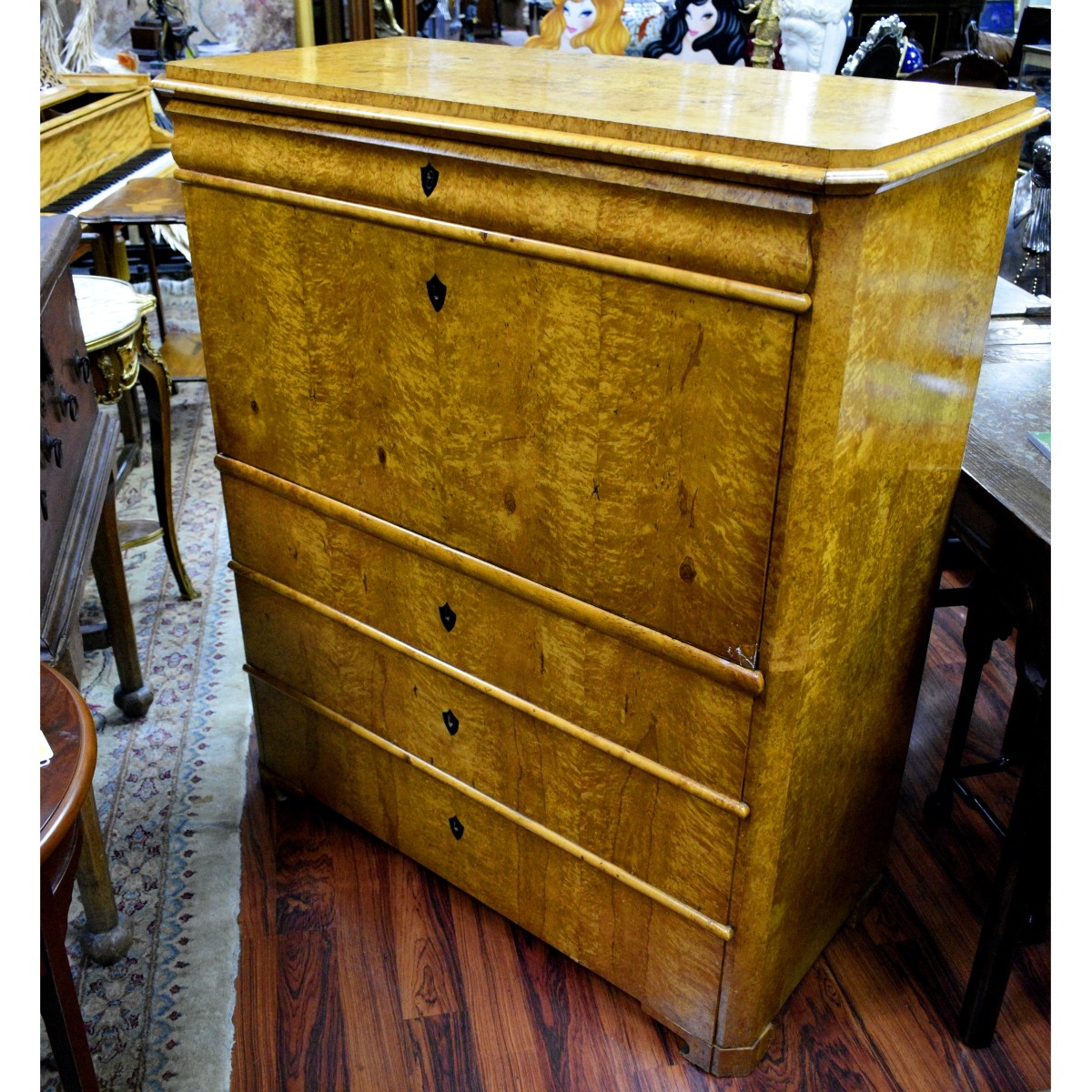 Antique Biedermeier Secretary Desk