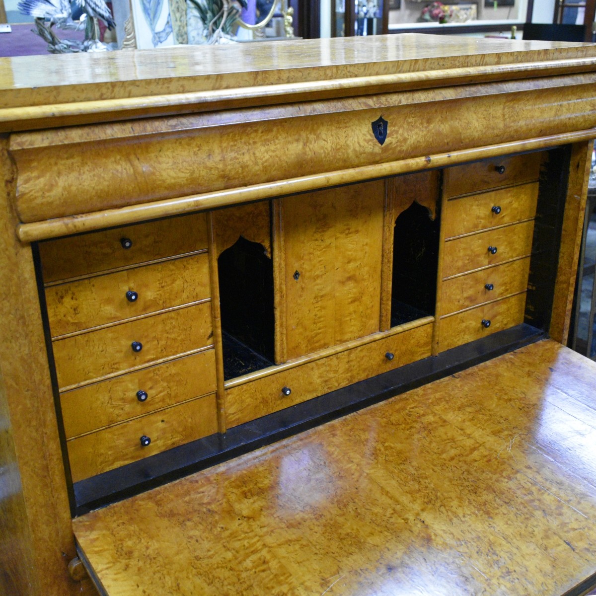 Antique Biedermeier Secretary Desk