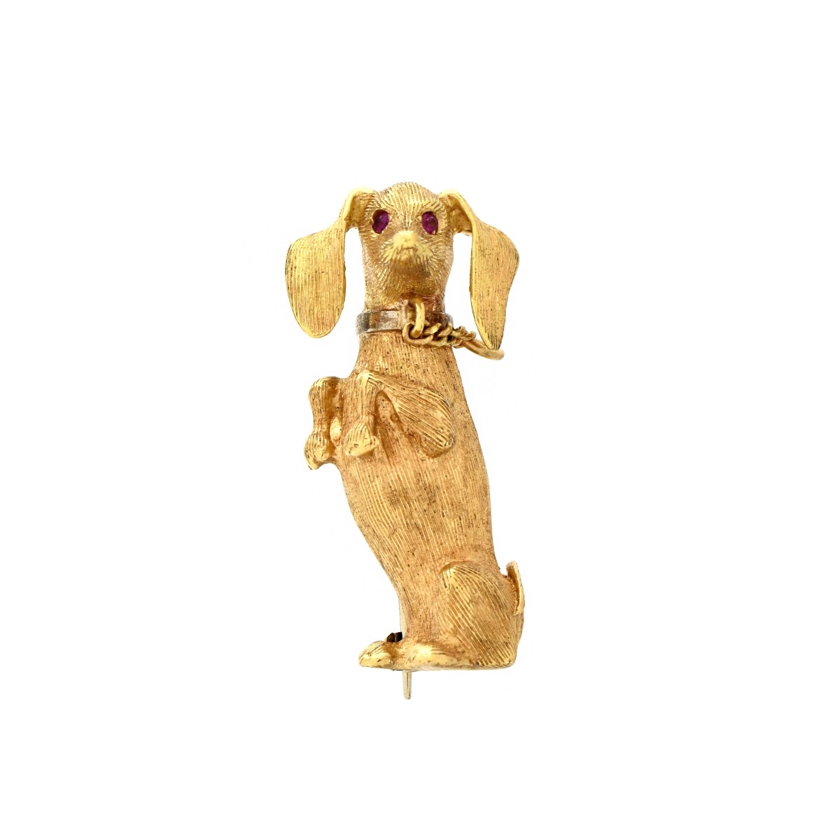 18K Dog Brooch