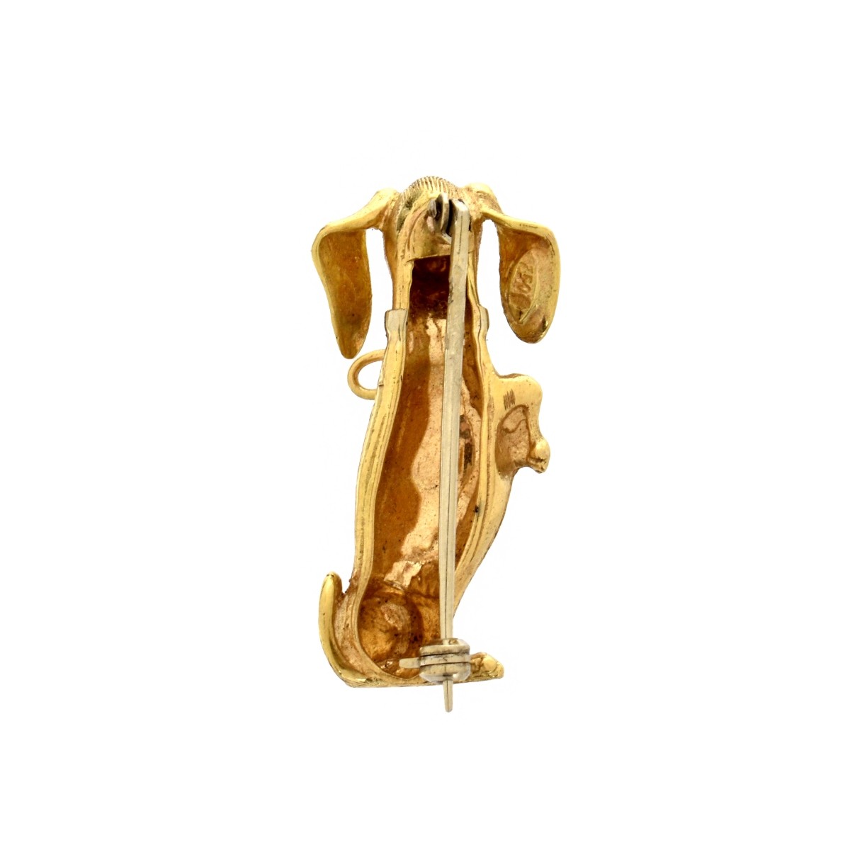 18K Dog Brooch