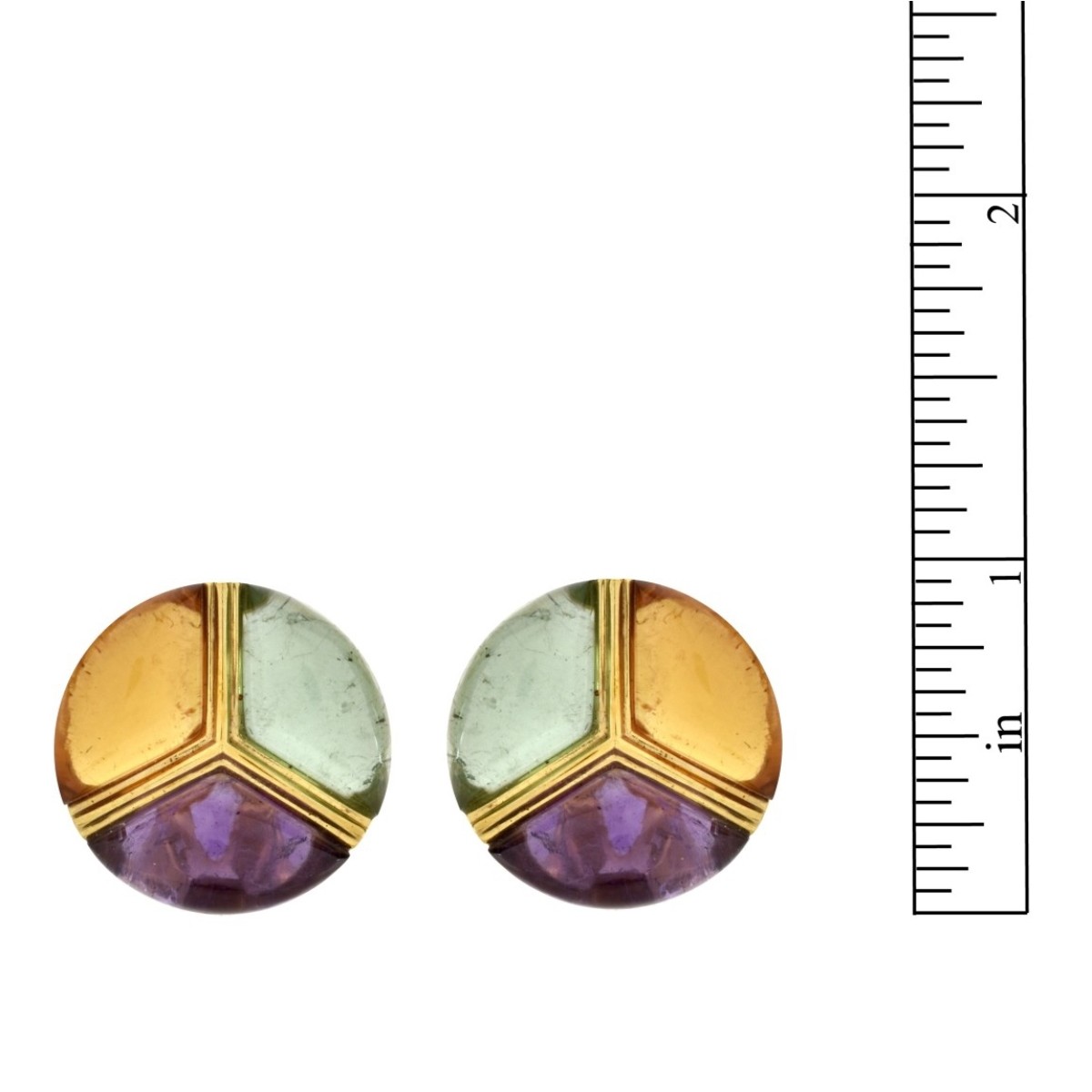 Gemstone and 18K Earrings