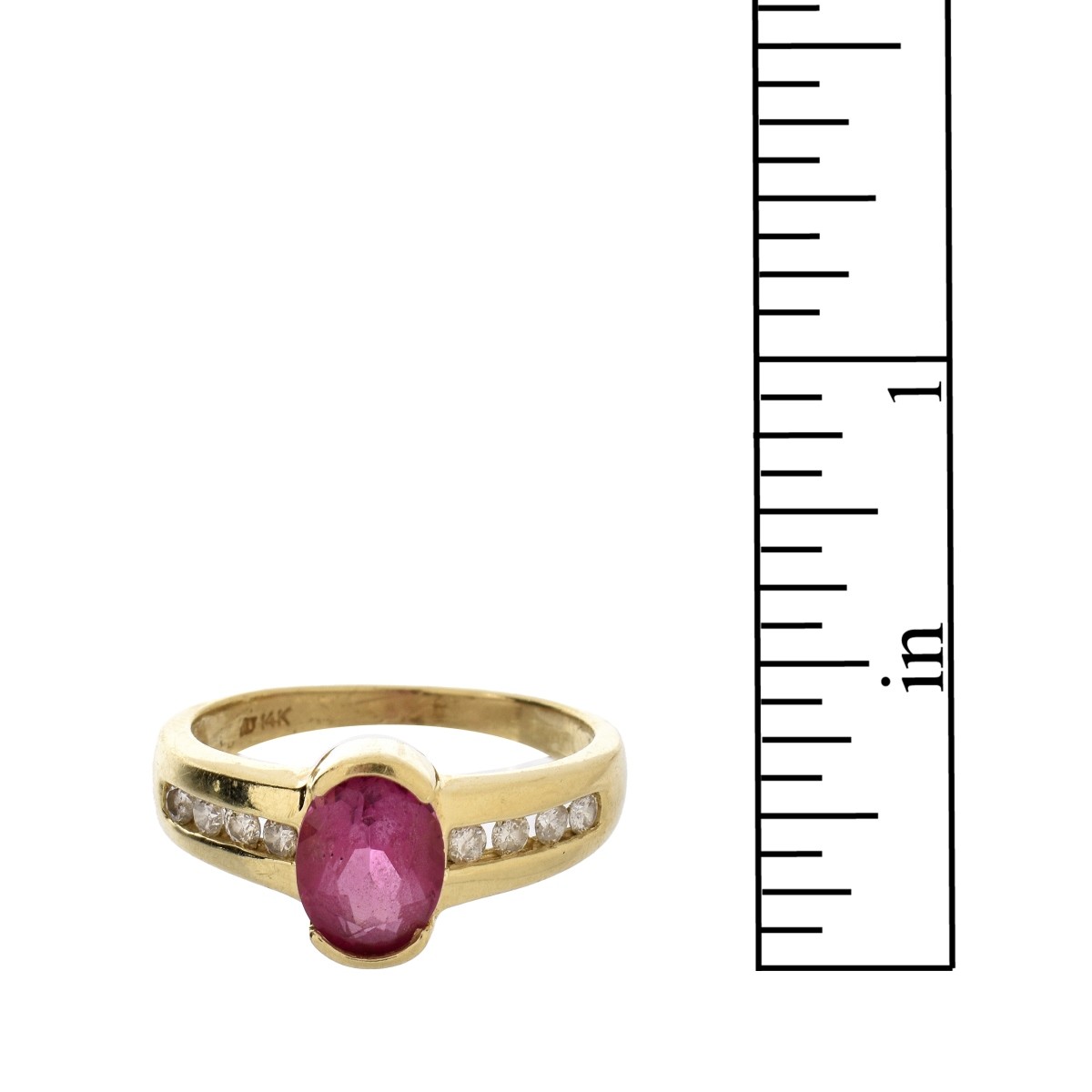 Ruby, Diamond and 14K Ring