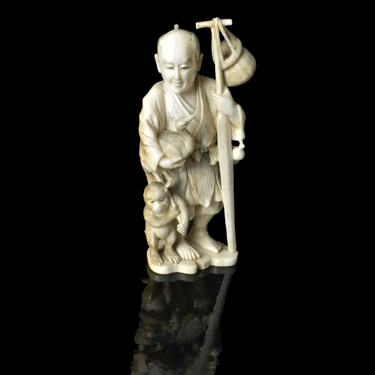 Antique Japanese Carved Figurine