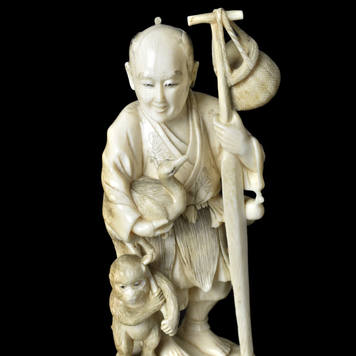 Antique Japanese Carved Figurine