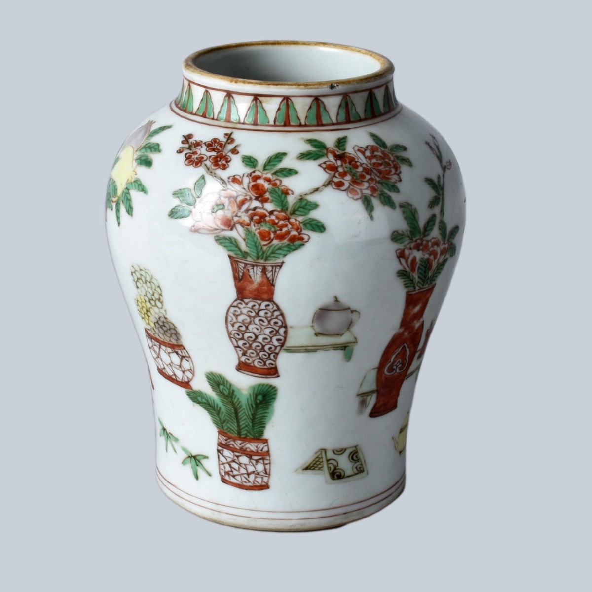 Chinese Famille Vert Porcelain Vase