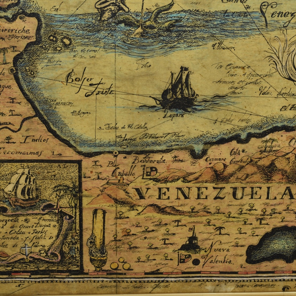 Large Vintage Venezuelan Map