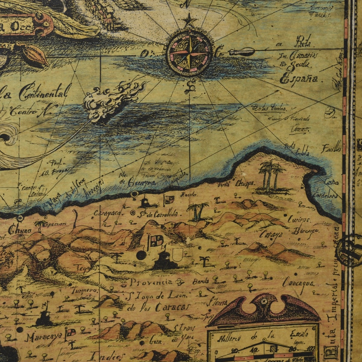 Large Vintage Venezuelan Map