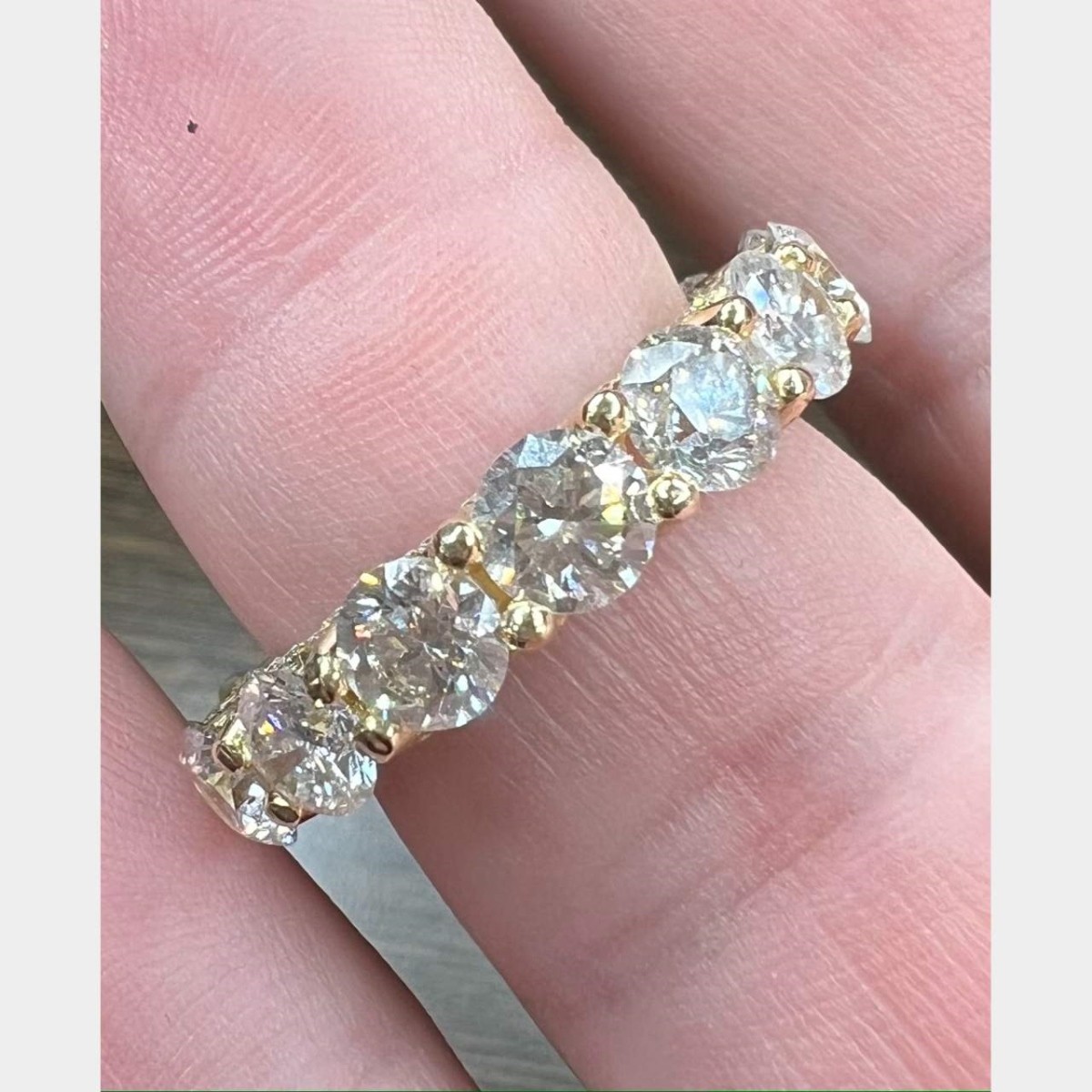 Diamond and 14K Eternity Ring