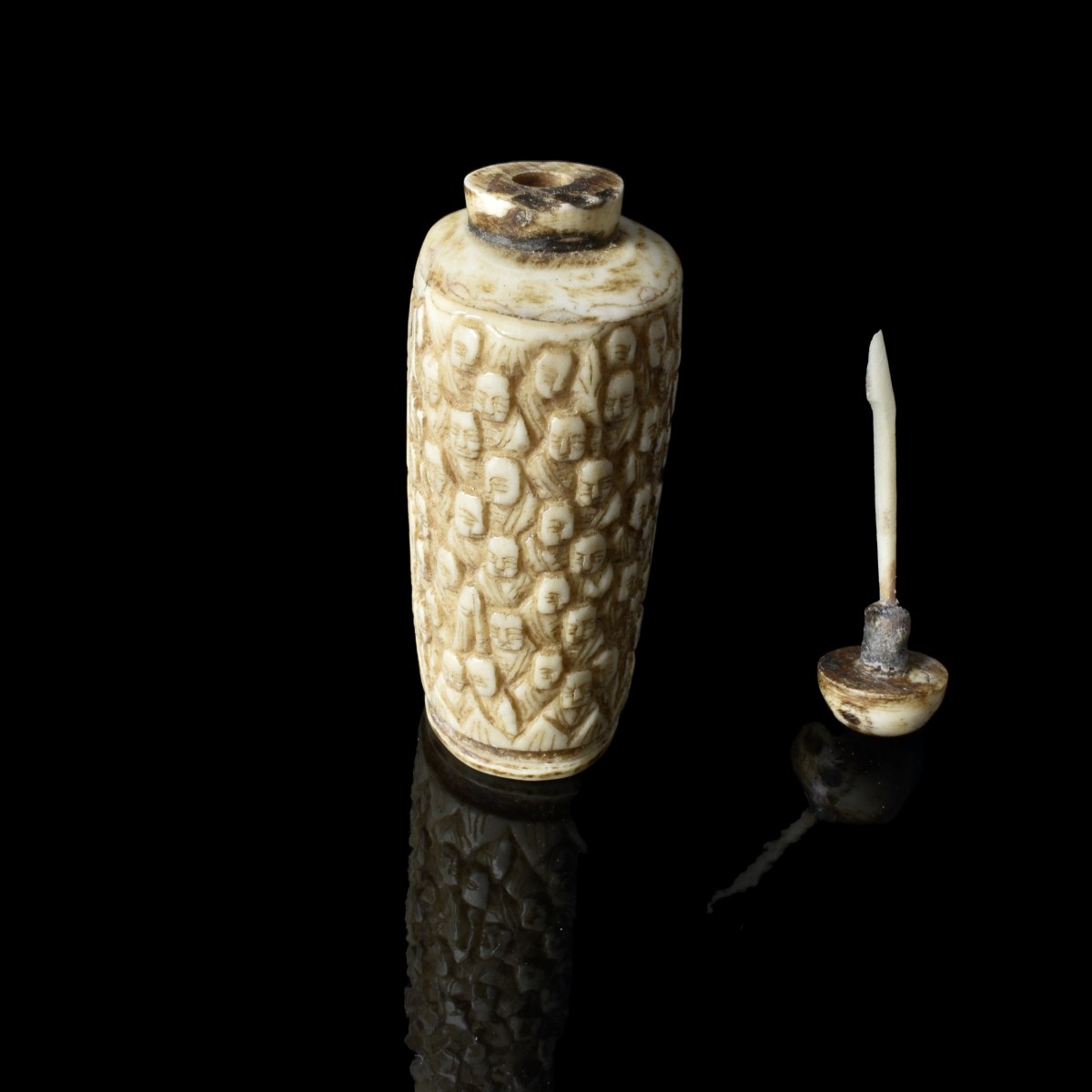 Japanese Carved Snuff Bottle