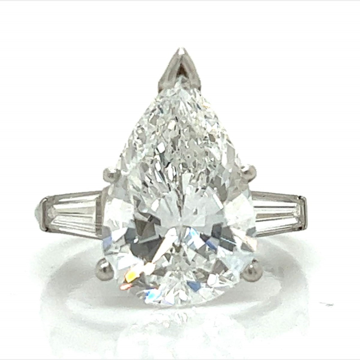 GIA 5.24ct Diamond and Platinum Ring