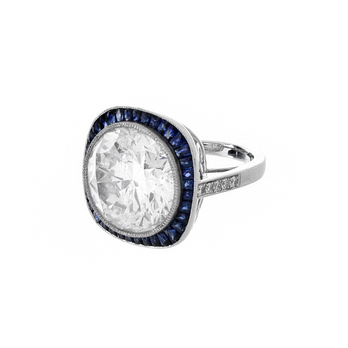 EGL 16.60ct Diamond and Platinum Ring