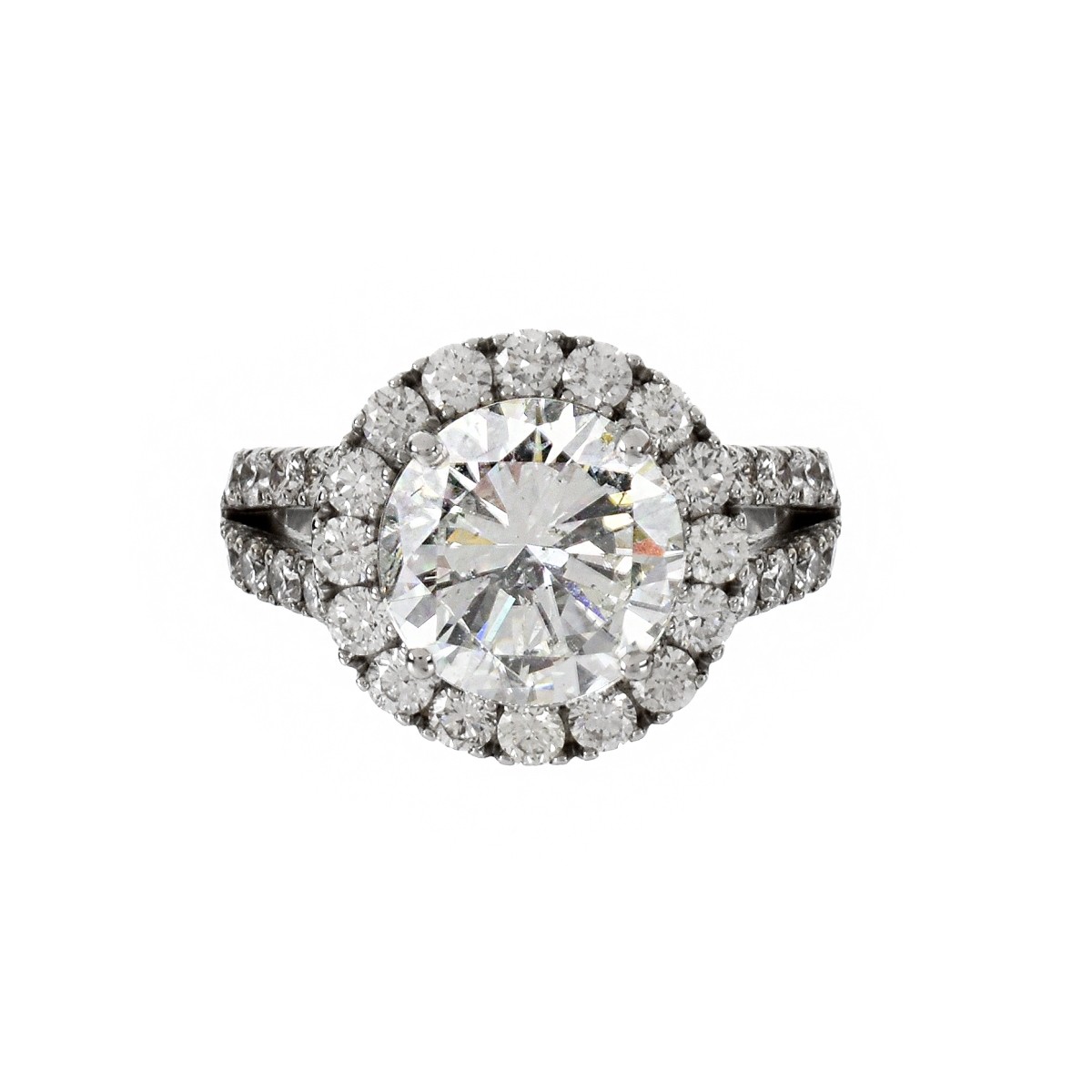 EGL 6.43 Carat Diamond and 18K Ring