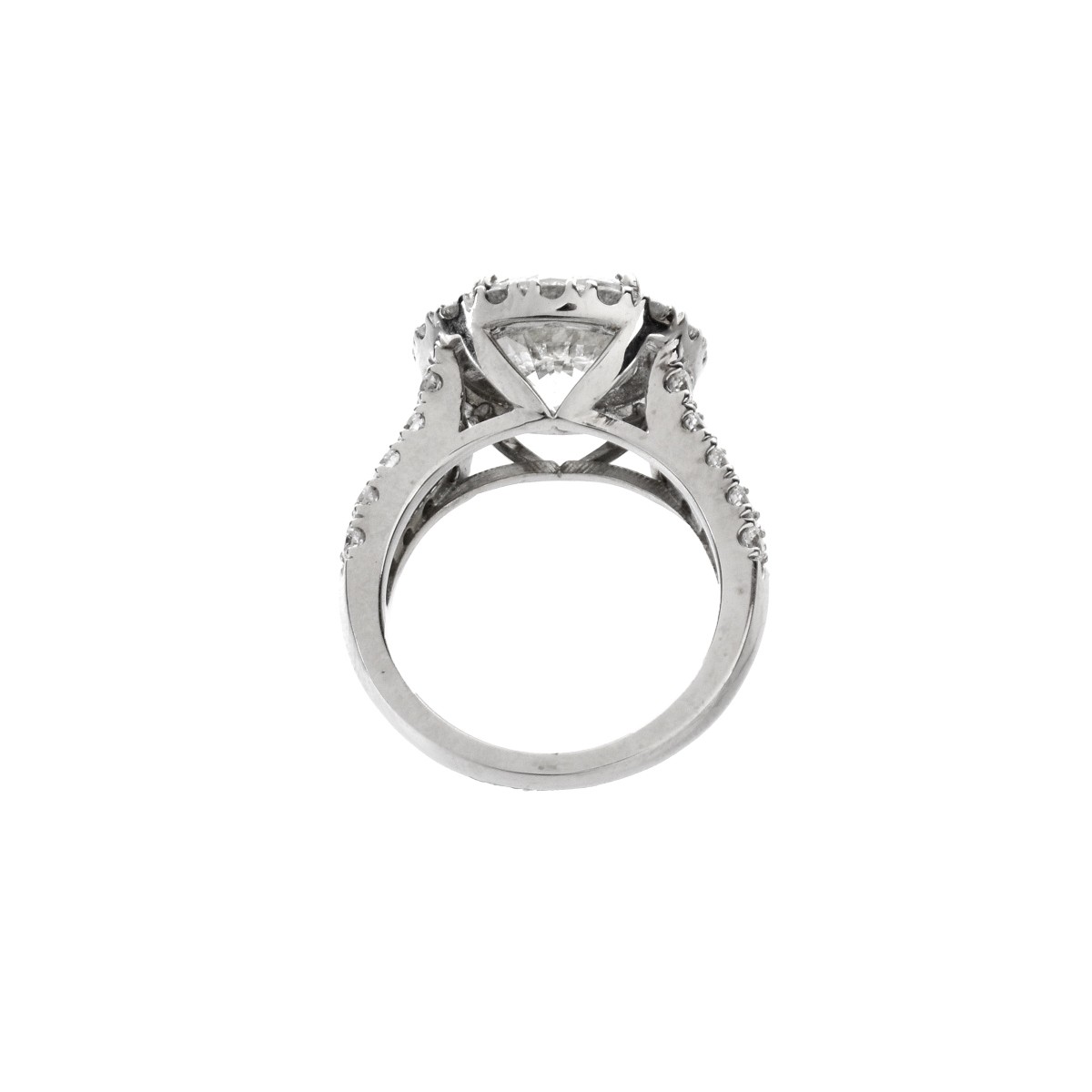 EGL 6.43 Carat Diamond and 18K Ring