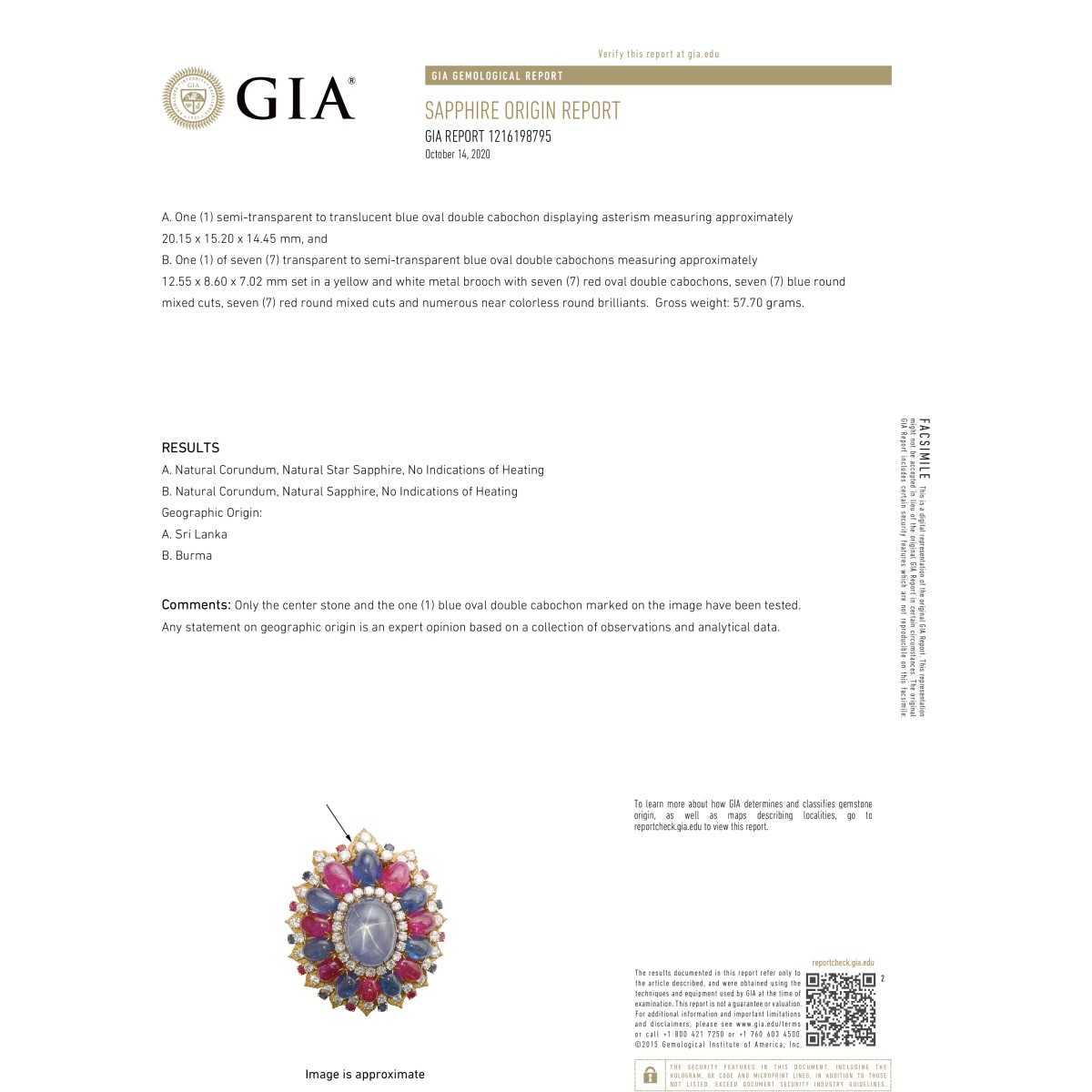 Bulgari Gemstone and 18K Brooch