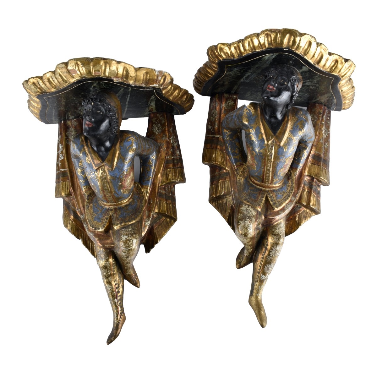 Venetian Blackamoor Wall Brackets