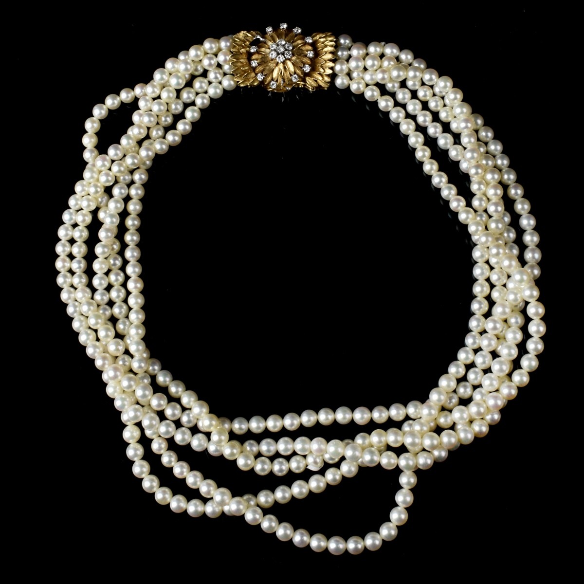 Pearl, Diamond and 14K Necklace