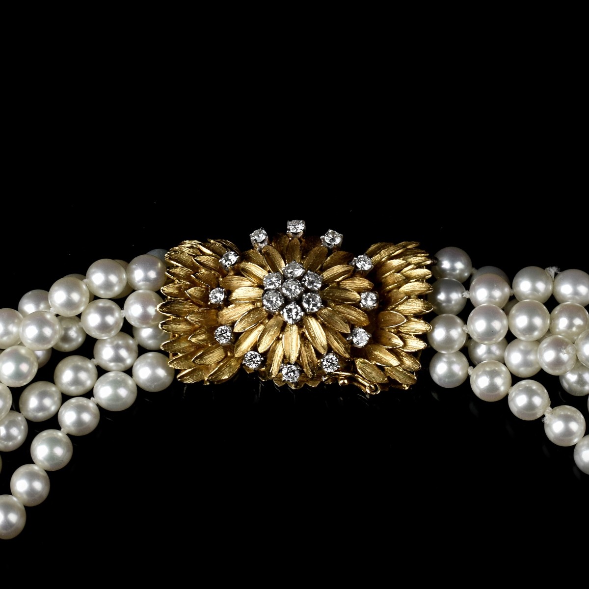 Pearl, Diamond and 14K Necklace