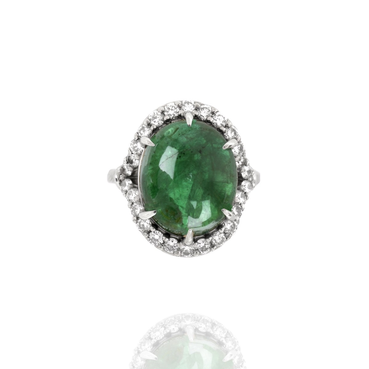 GIA Emerald, Diamond and 14K Ring