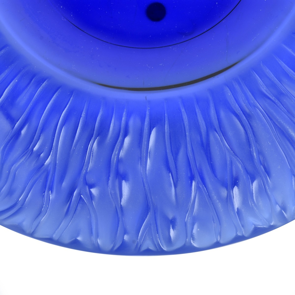 Lalique Cobalt Crystal Plate