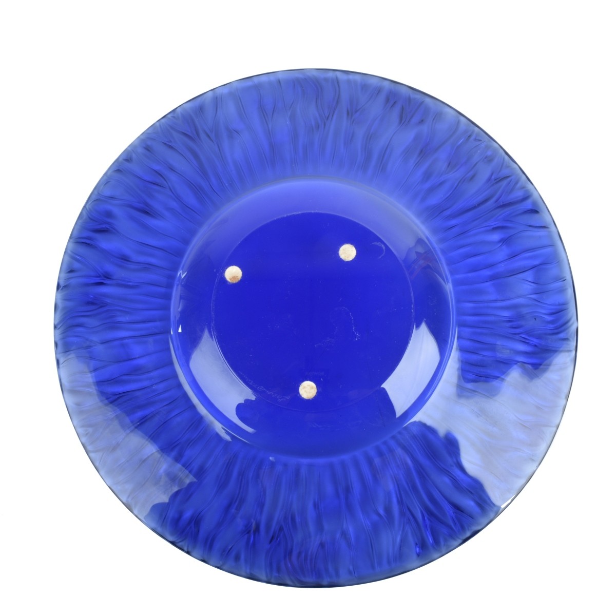 Lalique Cobalt Crystal Plate