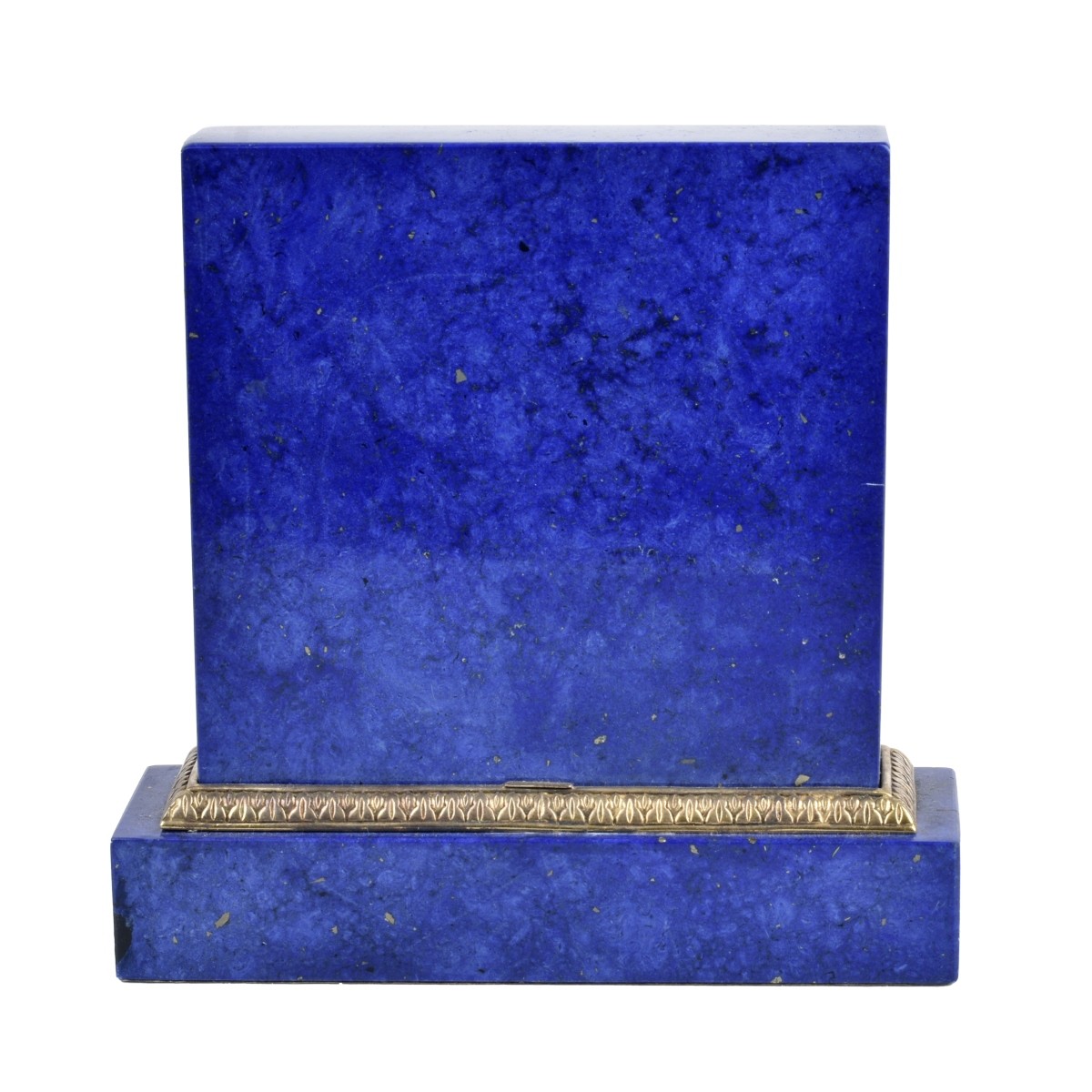 Faberge Lapis and Bronze Desk Clock