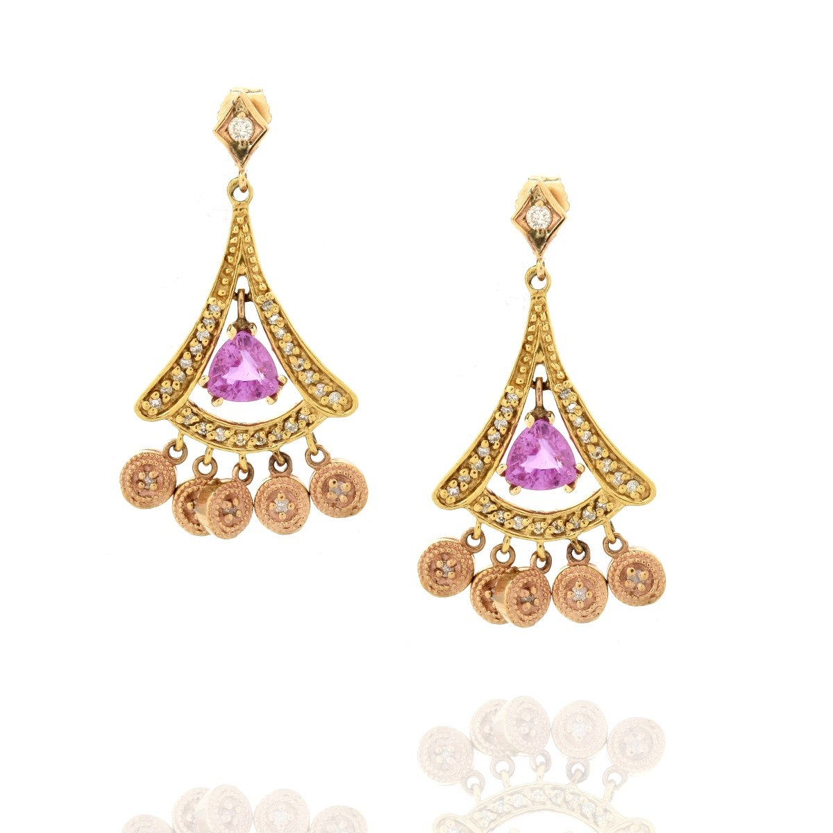 Ruby, Diamond and 18K Earrings