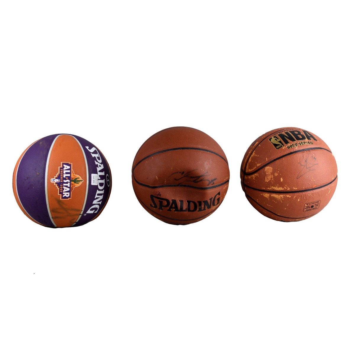 Three Autographed NBA Basketballs