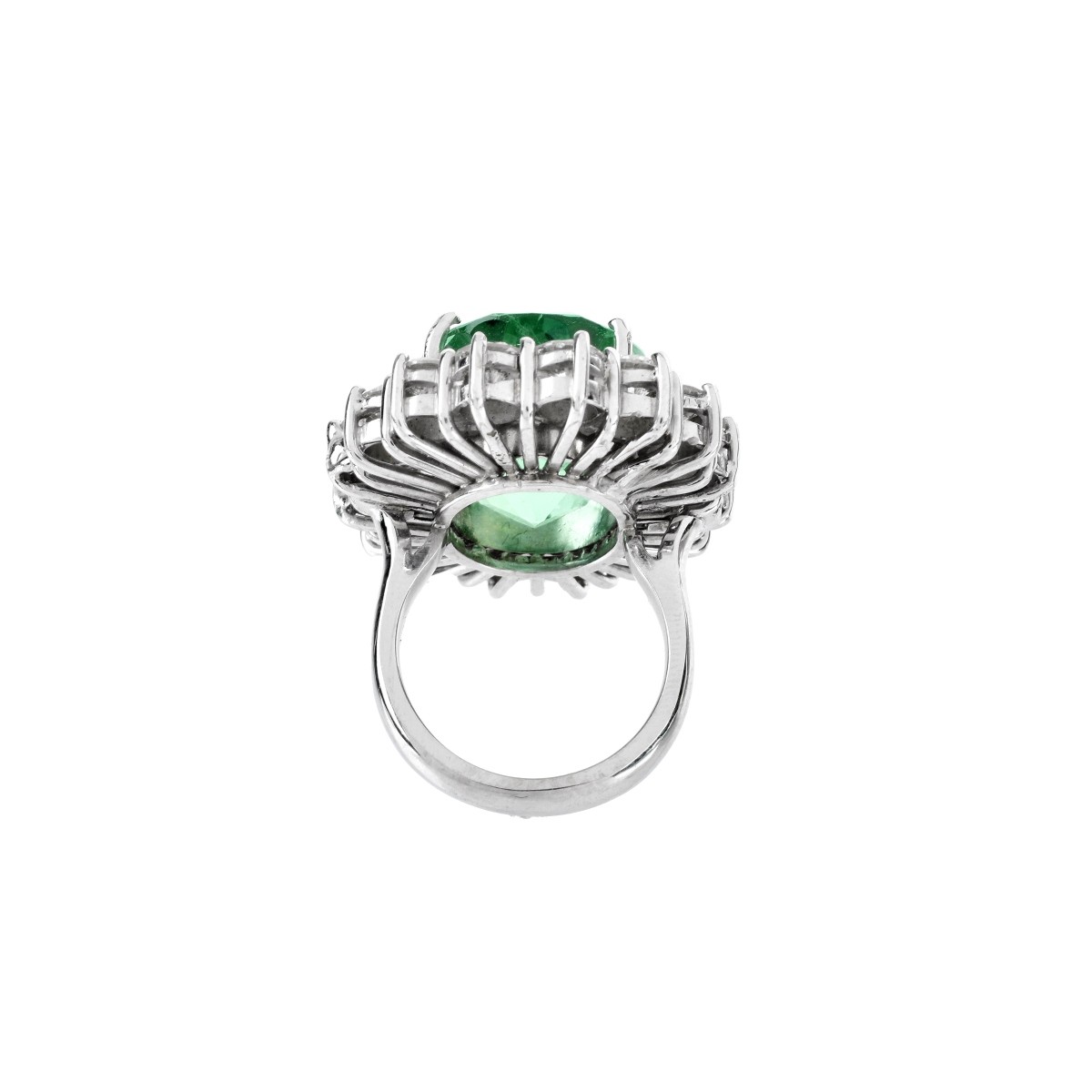 GIA 24.13ct Emerald, Diamond and 18K Ring