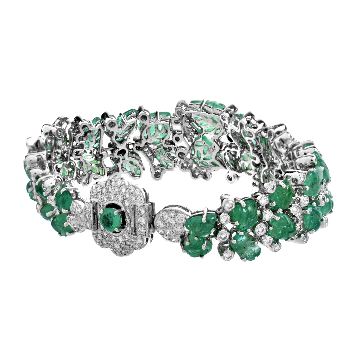 Emerald, Diamond and 18K Bracelet