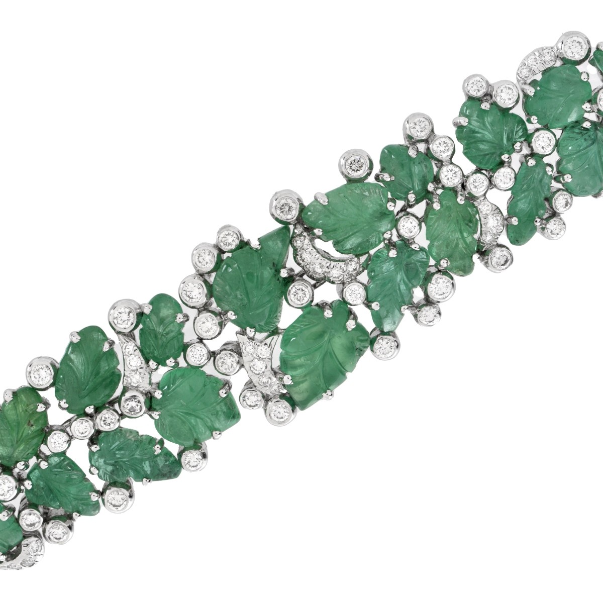 Emerald, Diamond and 18K Bracelet