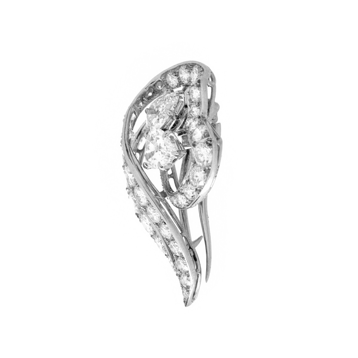 Cartier Paris Diamond and Platinum Brooch