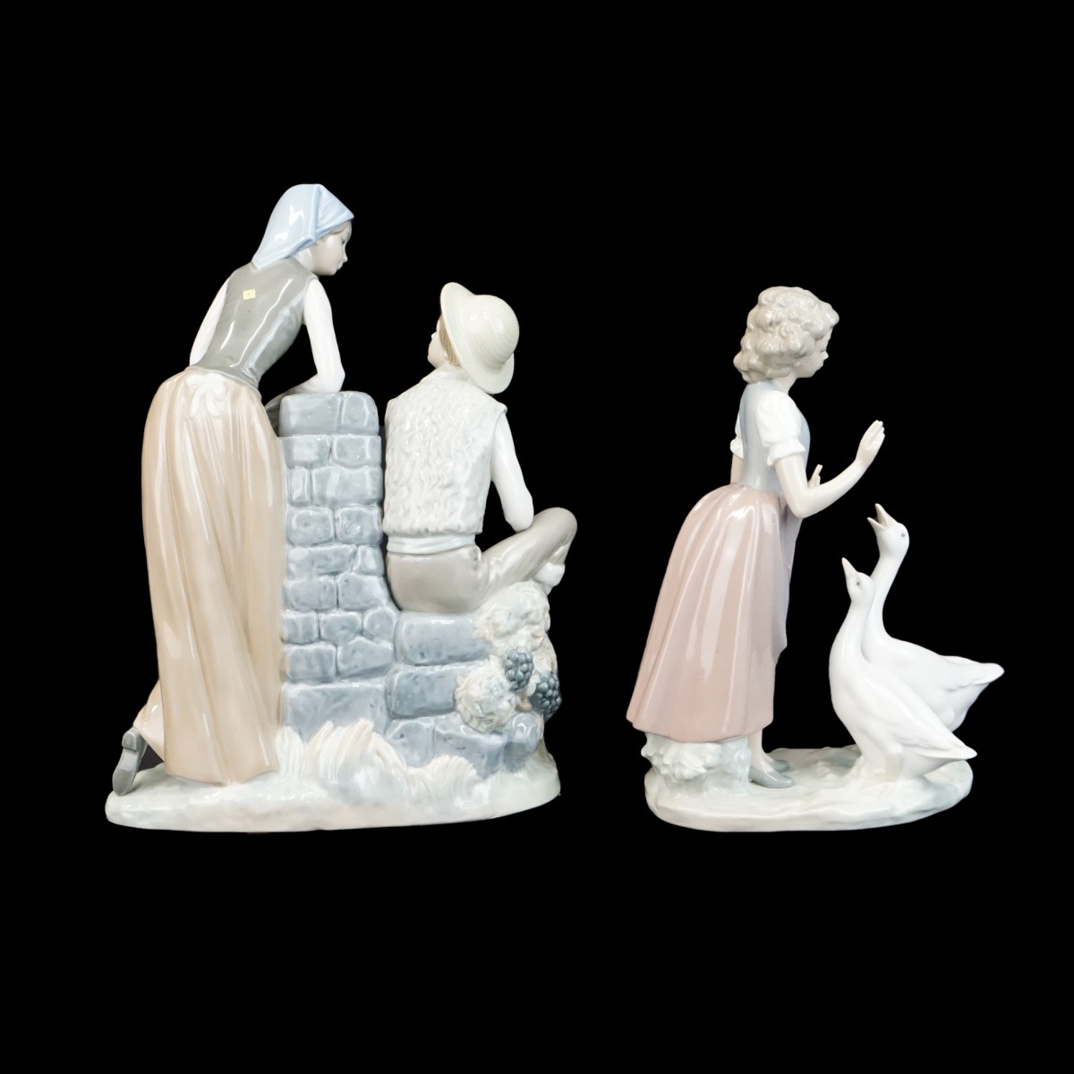 Nau by Lladro Two Porcelain Figurines