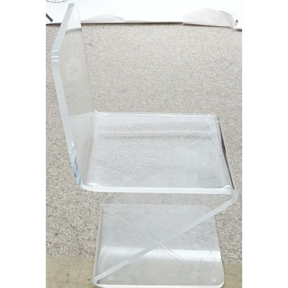 Lucite Cantilevered Side Chair