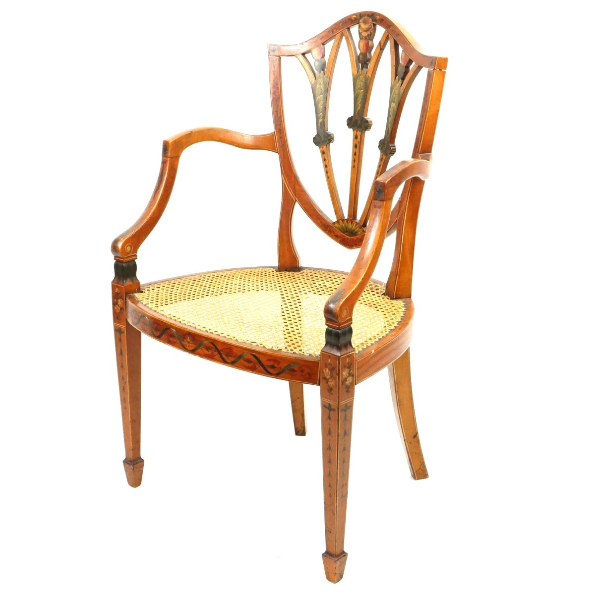 19C Adams Hand Painted Arm Chair