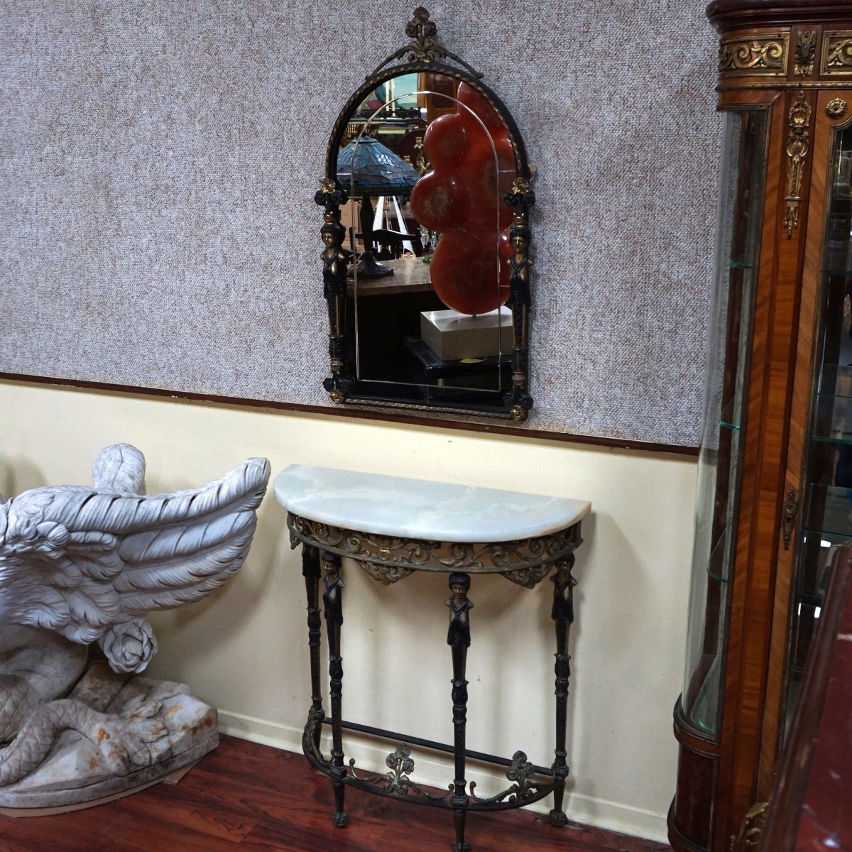 Bronze Mirror and Console